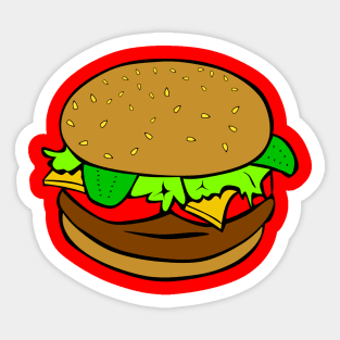 life is too short to miss out on double cheeseburgers Sticker